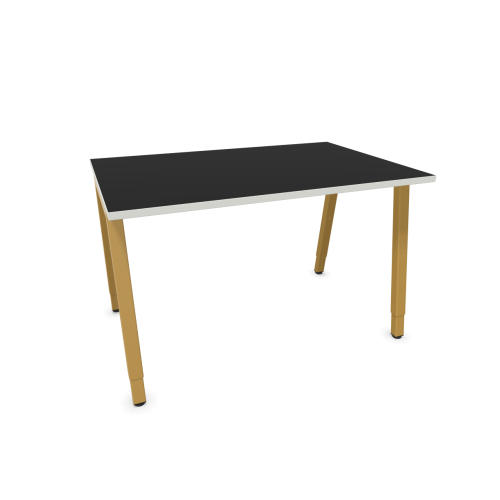 Работно бюро CS5040 A-leg, жълта рамка, 1200x800x740 мм, ПДЧ 25 мм, черно 1