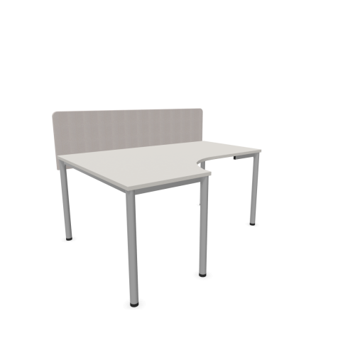 Работно бюро Easy Space LS PNU Г-образно с панел, 1600x1200x600 мм, ПДЧ 25 мм, платиненосиво — Joya.bg 1