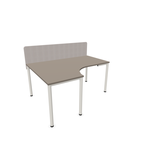 Работно бюро Easy Space LS PNU Г-образно с панел, 1600x1200x600 мм, ПДЧ 25 мм, трюфел — Joya.bg 1