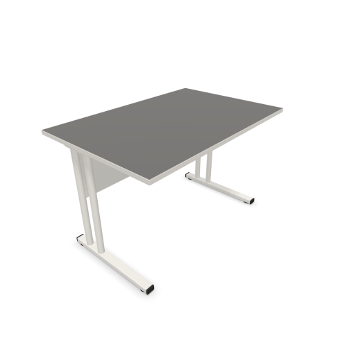Работно бюро Easy Space с бял C профил, 1200x600x740 мм, ПДЧ 25 мм, тъмносиво — Joya.bg 1