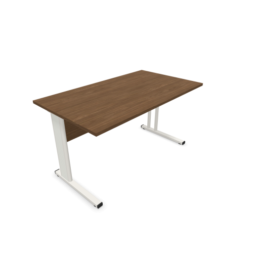 Работно бюро Easy Space с бял C профил, 1400x600x740 мм, ПДЧ 25 мм, орех Линкълн — Joya.bg 1