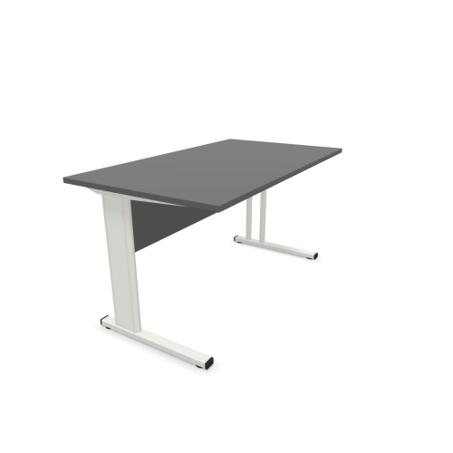 Работно бюро Easy Space с бял C профил, 1400x600x740 мм, ПДЧ 25 мм, тъмносиво — Joya.bg 1
