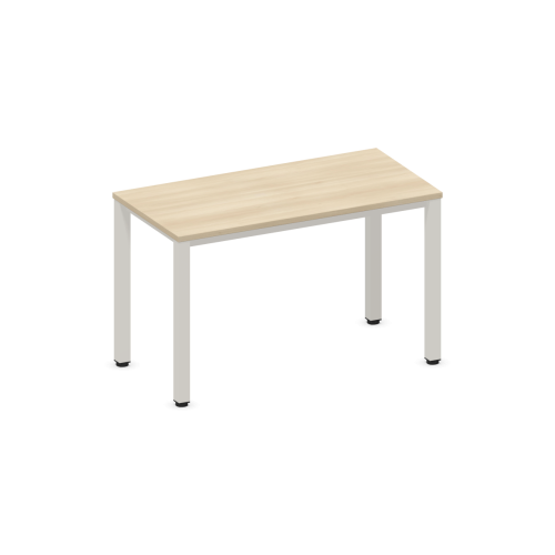 Работно бюро Easy Space с бял квадратен профил, 1200x600x740 мм, ПДЧ 25 мм, акация 1