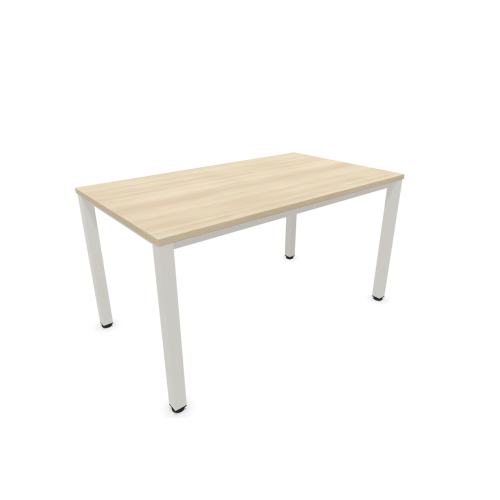 Работно бюро Easy Space с бял квадратен профил, 1200x800x740 мм, ПДЧ 25 мм, акация — Joya.bg 1