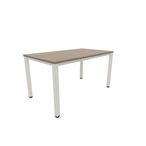 Работно бюро Easy Space с бял квадратен профил, 1200x800x740 мм, ПДЧ 25 мм, орех Виченца — Joya.bg 1