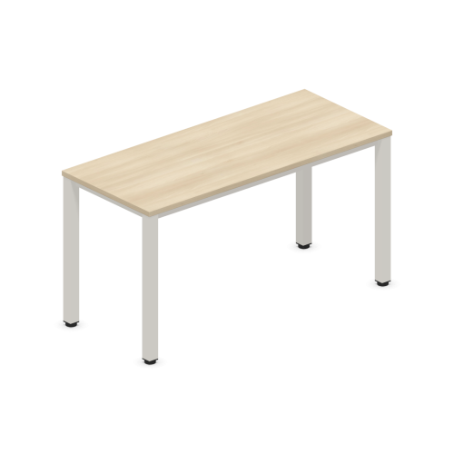 Работно бюро Easy Space с бял квадратен профил, 1400x600x740 мм, ПДЧ 25 мм, акация — Joya.bg 1