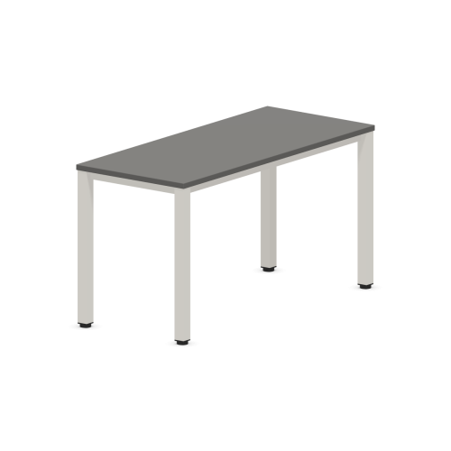 Работно бюро Easy Space с бял квадратен профил, 1400x600x740 мм, ПДЧ 25 мм, тъмносиво — Joya.bg 1