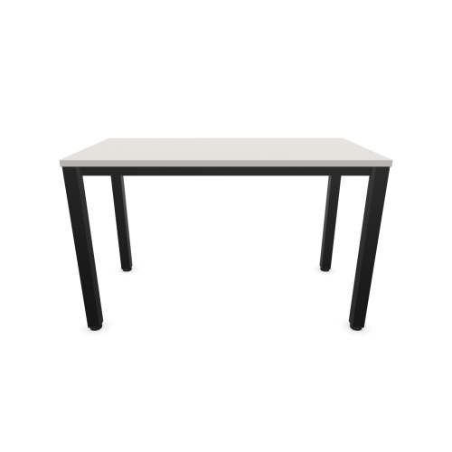 Работно бюро Easy Space с черен квадратен профил, 1200x600x740 мм, ПДЧ 25 мм, платиненосиво — Joya.bg 1