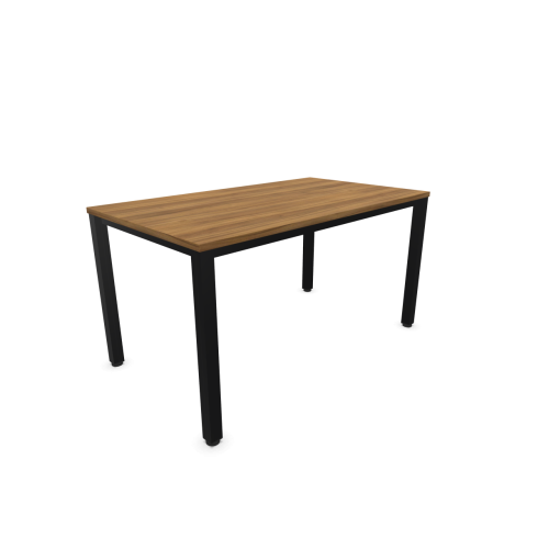 Работно бюро Easy Space с черен квадратен профил, 1200x800x740 мм, ПДЧ 25 мм,орех Дижон — Joya.bg 1