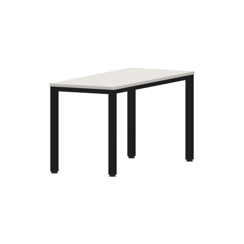 Работно бюро Easy Space с черен квадратен профил, 1400x600x740 мм, ПДЧ 25 мм, платиненосиво — Joya.bg 1