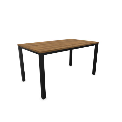 Работно бюро Easy Space с черен квадратен профил, 1400x800x740 мм, ПДЧ 25 мм,орех Дижон — Joya.bg 1