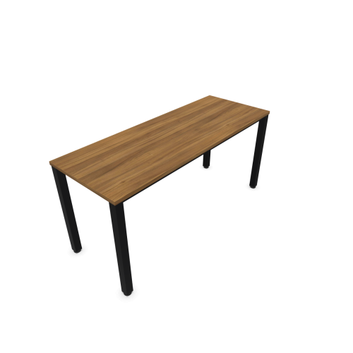 Работно бюро Easy Space с черен квадратен профил, 1600x600x740 мм, ПДЧ 25 мм,орех Дижон — Joya.bg 1