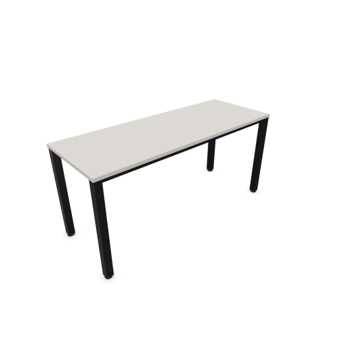 Работно бюро Easy Space с черен квадратен профил, 1600x600x740 мм, ПДЧ 25 мм, платиненосиво — Joya.bg 1