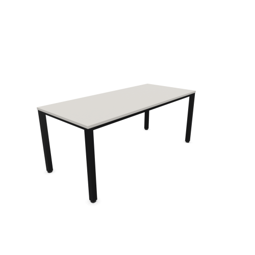 Работно бюро Easy Space с черен квадратен профил, 1800x800x740 мм, ПДЧ 25 мм, платиненосиво — Joya.bg 1