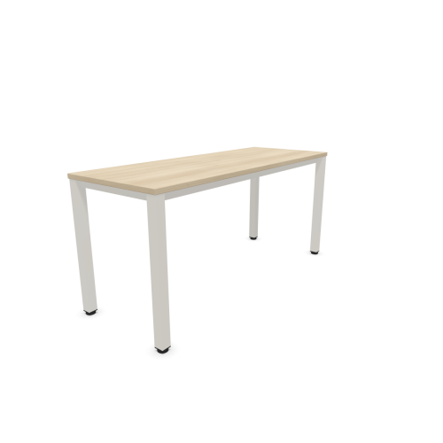 Работно бюро Easy Space със бял квадратен профил, 1600x600x740 мм, ПДЧ 25 мм, акация — Joya.bg 1