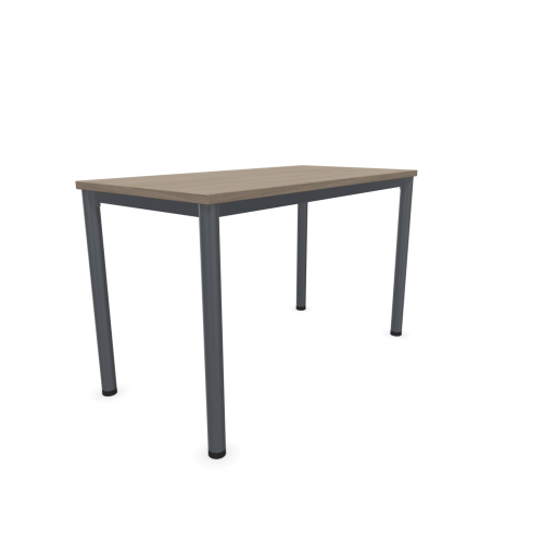 Работно бюро Easy Space със сив кръгъл профил, 1200x600x740 мм, ПДЧ 25 мм, орех Виченца — Joya.bg 1