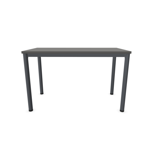 Работно бюро Easy Space със сив кръгъл профил, 1200x600x740 мм, ПДЧ 25 мм, тъмносиво — Joya.bg 1