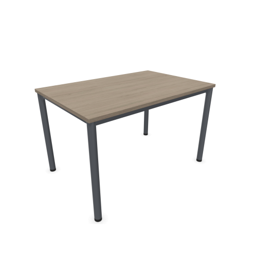 Работно бюро Easy Space със сив кръгъл профил, 1200x800x740 мм, ПДЧ 25 мм, орех Виченца — Joya.bg 1