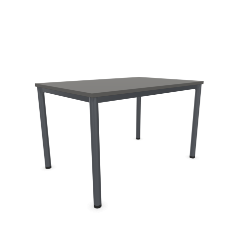 Работно бюро Easy Space със сив кръгъл профил, 1200x800x740 мм, ПДЧ 25 мм, тъмносиво — Joya.bg 1