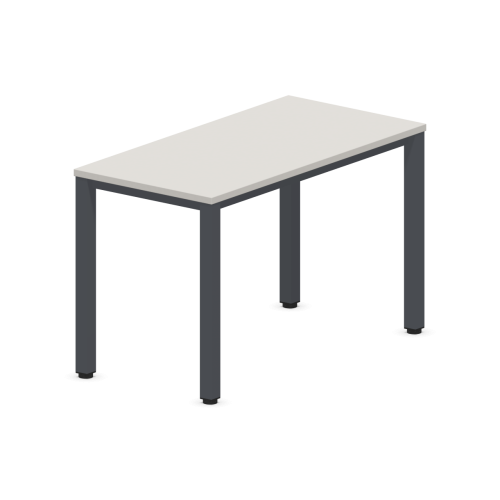 Работно бюро Easy Space със сив квадратен профил, 1200x600x740 мм, ПДЧ 25 мм, платиненосиво — Joya.bg 1