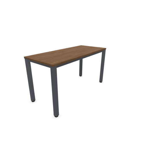 Работно бюро Easy Space със сив квадратен профил, 1400x600x740 мм, ПДЧ 25 мм, орех Линкълн — Joya.bg 1