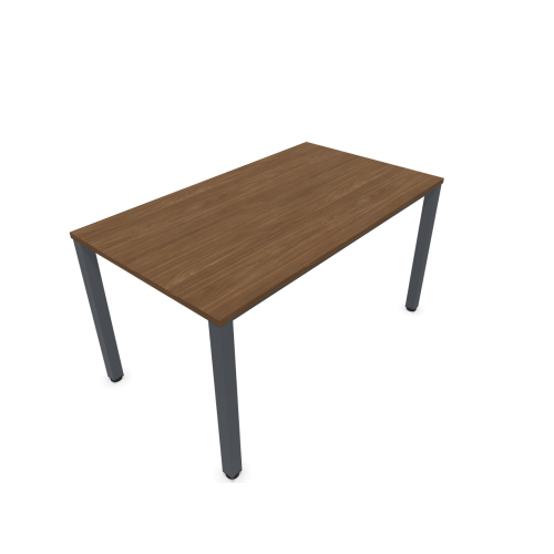 Работно бюро Easy Space със сив квадратен профил, 1400x800x740 мм, ПДЧ 25 мм, орех Линкълн — Joya.bg 1