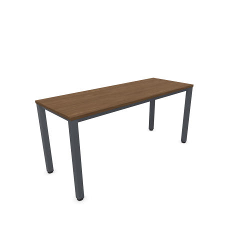Работно бюро Easy Space със сив квадратен профил, 1600x600x740 мм, ПДЧ 25 мм, орех Линкълн — Joya.bg 1