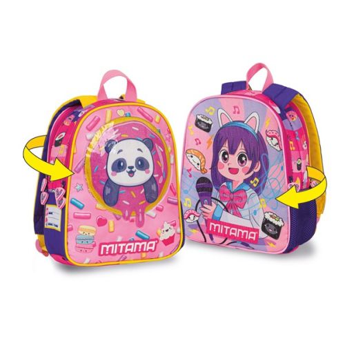 Раница за детска градина MITAMA Spinny PandaSong, 2 лица, 2 отделения