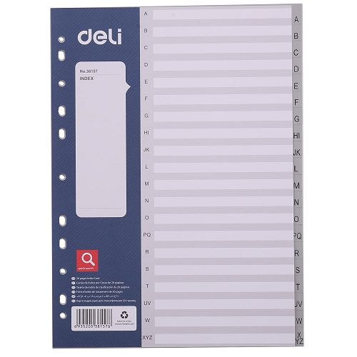 Разделител Deli Start Plus, A-Z, E38157, PP 120 mic, A4, лицева страница — Joya.bg 1