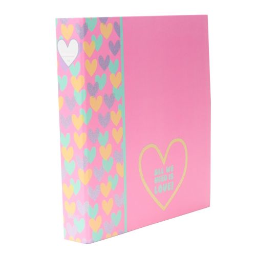 Рингов класьор ANCOR Hearts, A4, 30 мм, 2 рингаD25 мм, ламиниран картон — Joya.bg 1