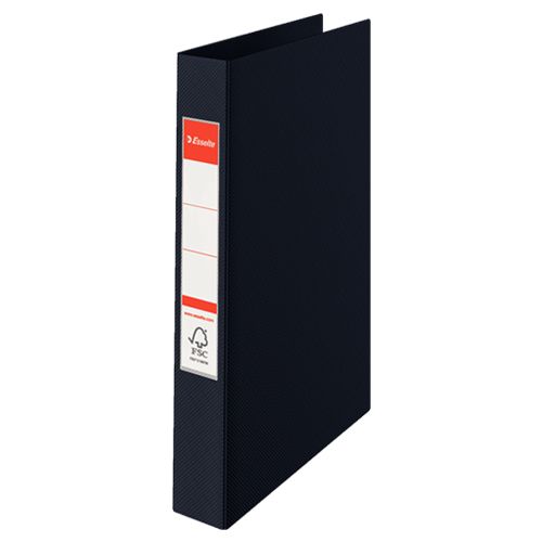 Рингов класьор Esselte Vivida, РР, A4, 42 мм, 2 ринга, D25 мм, сменяем етикет, черен — Joya.bg