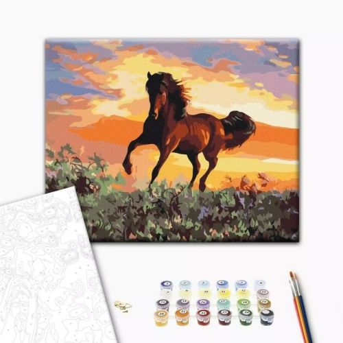 Рисуване по номера BrushMe, с подрамка, HORSE/Кон, 40х50 см — Joya.bg 1