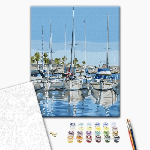 Рисуване по номера BrushMe, с подрамка, MARINE LIFE/Марина, 40x50 см — Joya.bg 1