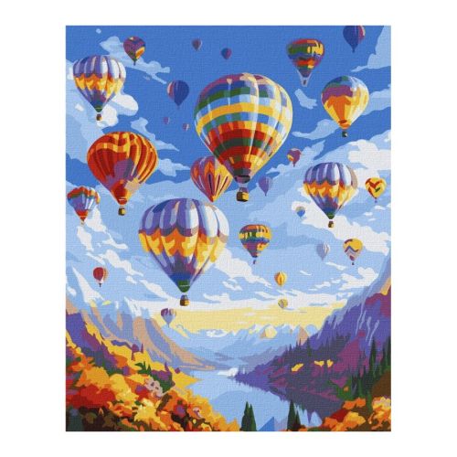 Рисуване по номера IDEYKA, с подрамка, MAGIC FLIGHT/Полет с балон, 40х50 см — Joya.bg 1