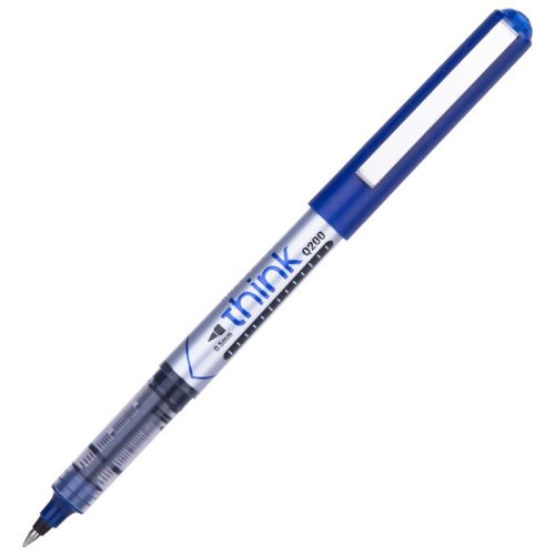 Ролер Deli think EQ20030, течно мастило, 0.5 мм, син — Joya.bg 1
