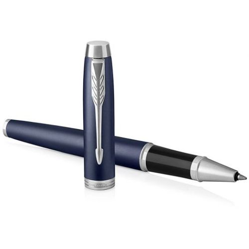 Ролер PARKER Royal IM Matte Blue CT, месингово тяло, хромиран клип, черен
