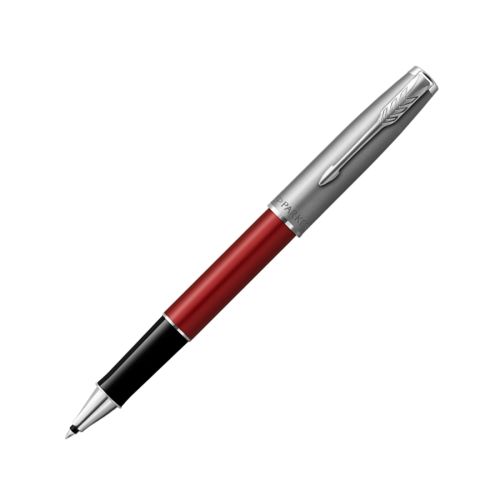 Ролер PARKER Royal Sonnet Essential Red, стоманено тяло, хромиран клип, черен 1