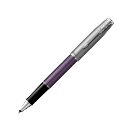 Ролер PARKER Royal Sonnet Essential Violet, стоманено тяло, хромиран клип, черен 1