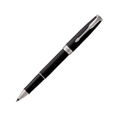 Ролер PARKER Royal Sonnet Matte Black CT, месингово тяло, хромиран клип, черен 1