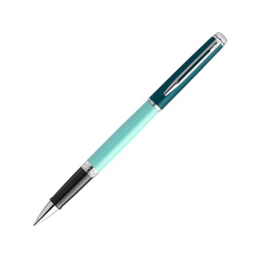 Ролер Waterman Hemisphere Green CT, стоманено тяло, хромиран клип, черен 1