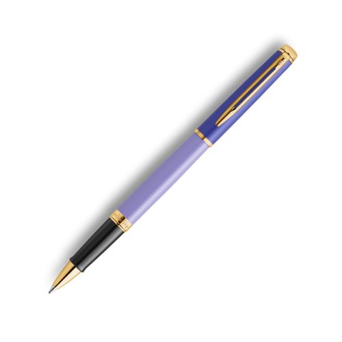 Ролер Waterman Hemisphere Purple GT, стоманено тяло, позлатен клип, черен 1