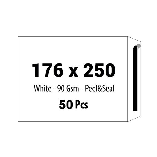 Самозалепващ плик ZRS, B5, 176х250 мм, тип джоб, 80 г, бял, 50 бр. — Joya.bg 1
