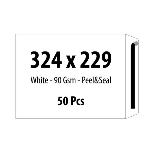 Самозалепващ плик ZRS, C4, 229х324 мм, тип джоб, 90 г, бял, 50 бр. — Joya.bg 1