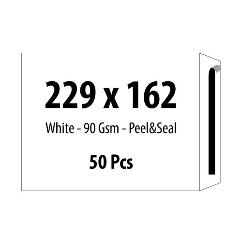 Самозалепващ плик ZRS, C5, 162х229 мм, тип джоб, 90 г, бял, 50 бр. — Joya.bg 1