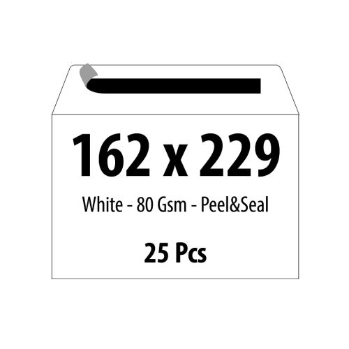 Самозалепващ плик ZRS, C5, 162х229 мм, залепване по дългата страна, 80 г, бял, 25 бр. — Joya.bg 1