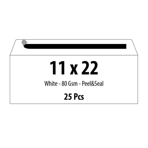 Самозалепващ плик ZRS, DL, 110х220 мм, 80 г, бял, 25 бр. — Joya.bg 1