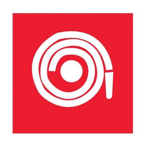 Самозалепващ знак APLI, с пиктограма Противопожарен маркуч, 11.4х11.4 см — Joya.bg