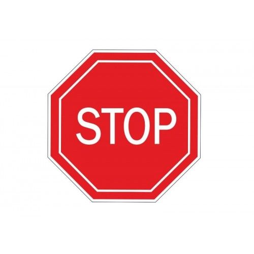 Самозалепващ знак APLI, с пиктограма STOP, 11.4х11.4 см — Joya.bg