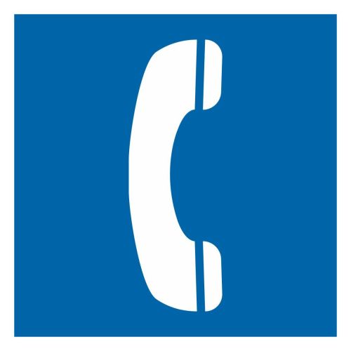 Самозалепващ знак APLI, с пиктограма Телефон, 11.4х11.4 см — Joya.bg