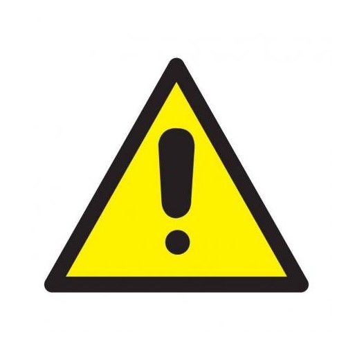 Самозалепващ знак APLI, с пиктограма Внимание!, 11.4х11.4 см — Joya.bg